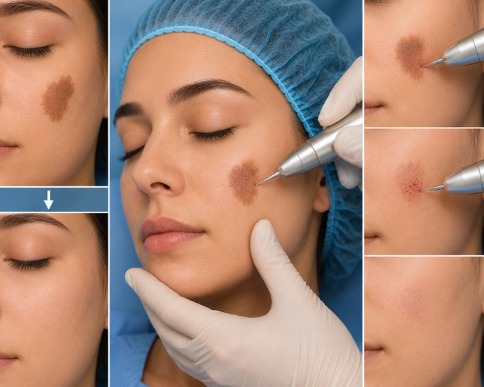 Surgeon consulting a patient about Birthmark Removal
